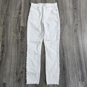 High-rise White Jeans